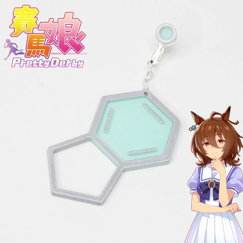 Anime Uma Musume: Pretty Derby Agnes Tachyon Cosplay Earring Punk Unisex Ear Studs Eardrop Gemstone Ear Jewelry Accessories