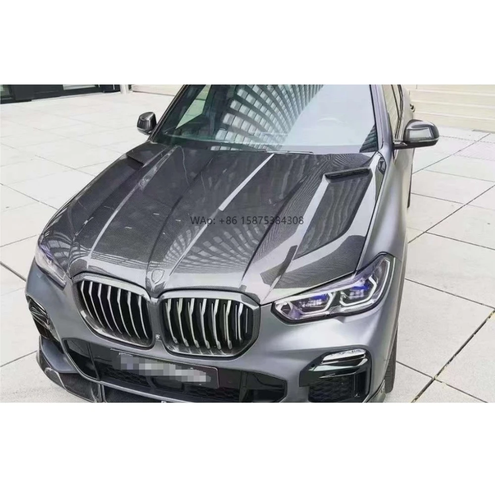 Carbon Fiber Front Hood G05 G06 Front Hood Bonnet Glass LD Style Front Hood for X5 G05 X6 G06 2020+