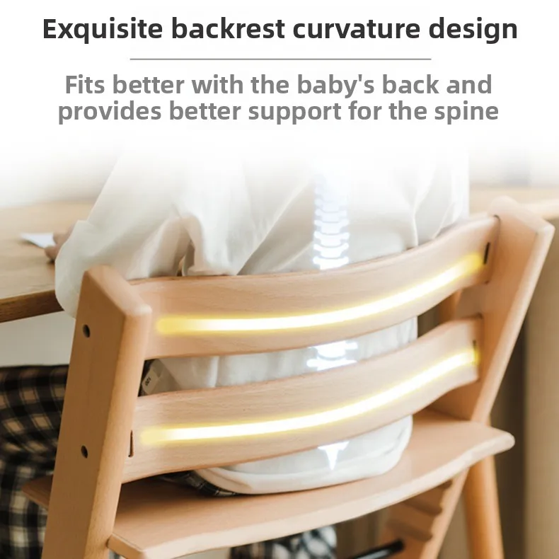 Baby dining chair eating and learning multi-functional adjustable dining chair beech