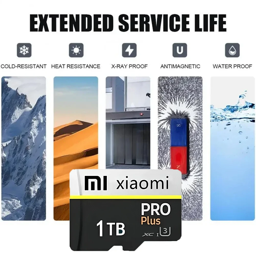 Original Xiaomi SD Card 2TB 1TB Class10 A1 for Surveillance Video MP3 MP4 Mobile Phone Memory Card 512GB U1 TF Card 128GB U3