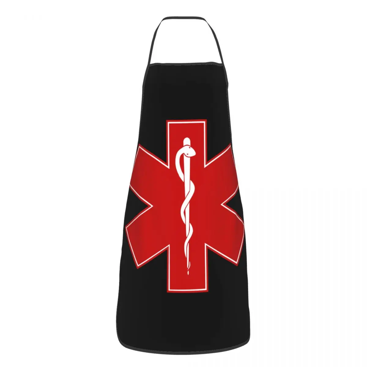 Emt Star Of Life Bib Aprons Women Men Unisex Kitchen Chef Emt Paramedic Medical Tablier Cuisine for Cooking Baking Painting