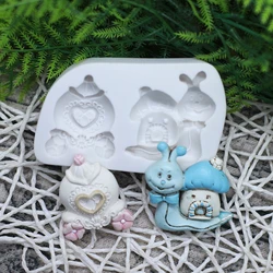 Cartoon Pumpkin Car Snail Mushroom House Silicone Mold Fondant Cake Chocolate Candy Decoration Tools