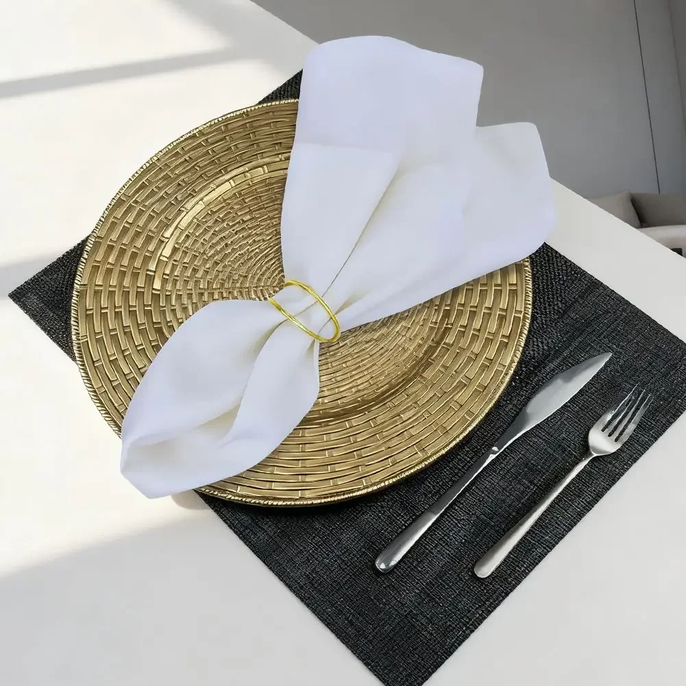 Set of 12 Gold Napkin Holders Metal Spiral Rings for Enhancing Table Decor at Weddings Family Meals and Gatherings