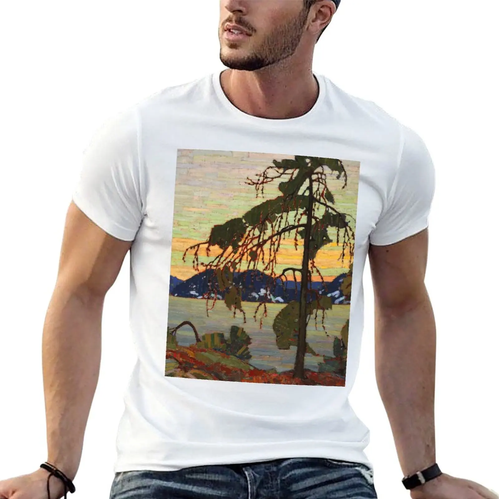 

Tom Thomson - The Jack Pine (1916) T-Shirt man t shirts graphic t shirt custom print funny t shirts cotton T-shirt