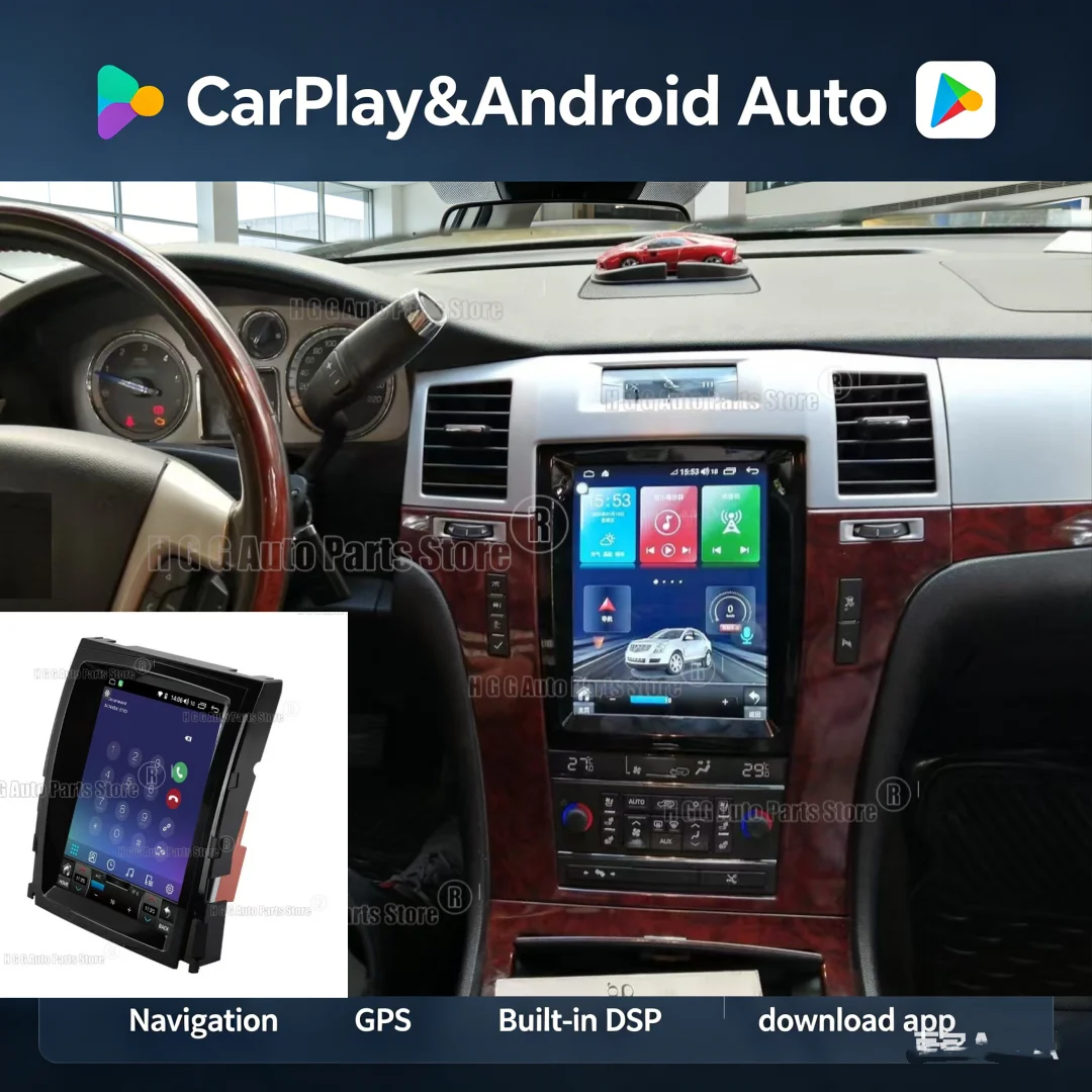 

9.7inch Screen Android 14 For Cadillac Escalade 2007-2012 Car GPS Navigation Stereo Multimedia Player Radio Tape Recorder Unit