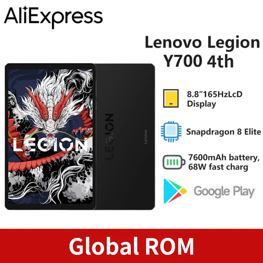 Lenovo Legion Y700 4e génération 8.8 pouces AI tablette de jeu Snapdragon 8 extrêmement édition tablettes Netbook 7600mAH 68W Charge rapide
