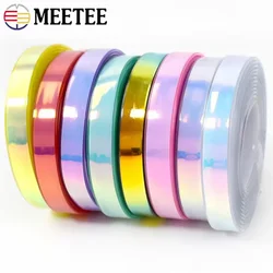 2-5M Meetee 12mm Shiny Silicone Rope Leather Ribbon Cord Keychain Bags Strap Handmade PVC Lanyard Decoration Crafts Accessories