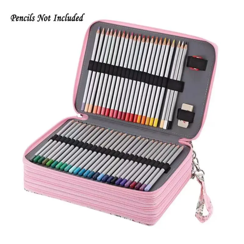 Pencil Case School Pencilcase Supplies 200 Slots Stationery Bag Organizer Large Capacity Pen Box Astethic Holster Material Kit