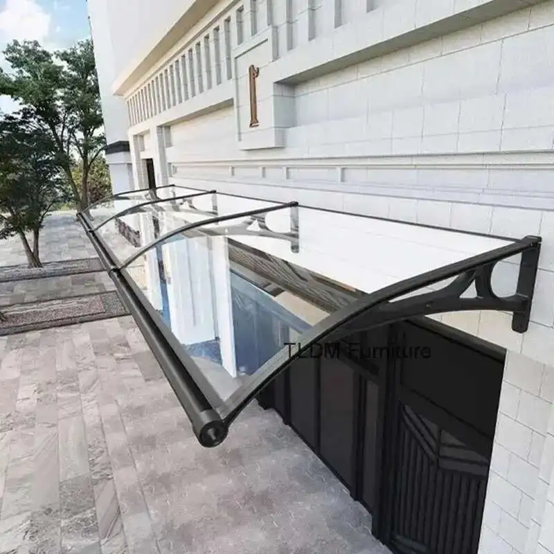 Light Luxury Smooth Awning for Restaurant Modern Metal Sunshade Awnings Small Commercial Awnings for Air Conditioning Host