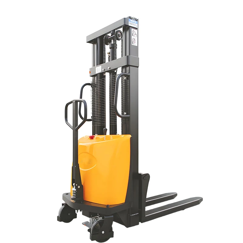 

Новый портативный самоподъемный вилочный погрузчик-штабелер с электроприводом, грузоподъемность 1000-2000 кг, высота подъема 1600 мм, настраиваемый под заказ