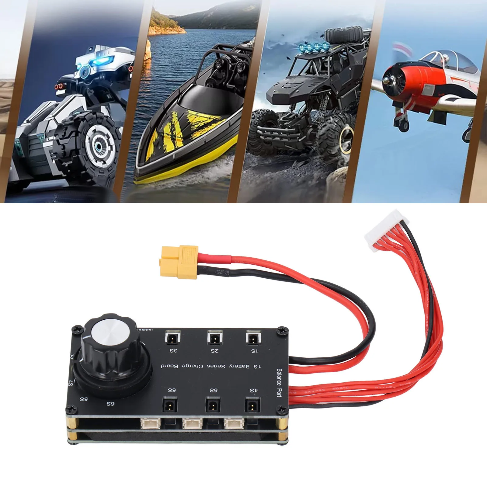 Battery Series Charging Board 1S Series Charging Board 6 Channel  Battery Series  Board Support PH2.0 A30 Plug