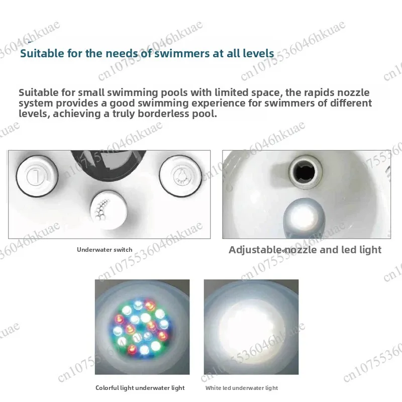 Household Pool Water Circulation Device 90-180° Adjustable Angle Efficient Water Flow Circulating Equipment
