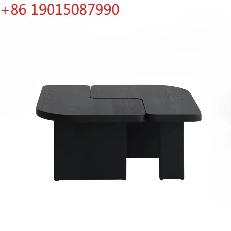 

N Black Shaped Coffee Table Living Room Irregular Solid Wood Size Combination Creative Designer Coffee Table