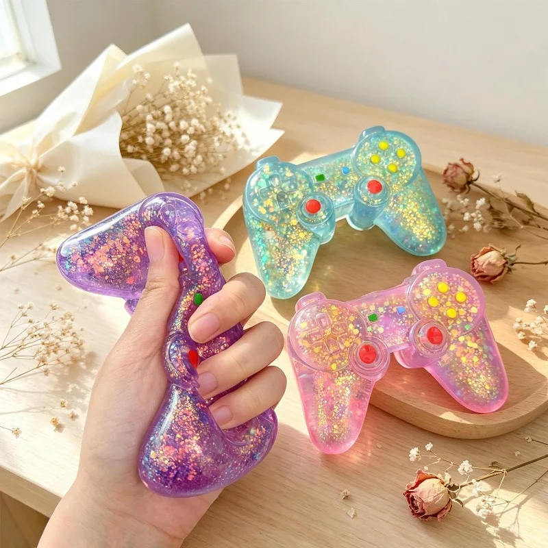 Squishy Sequins Game Machine Maltose Fidget Toy Anti-stress Slow Rebound Pinch Toy Elastic Squeezing Decompression Toy