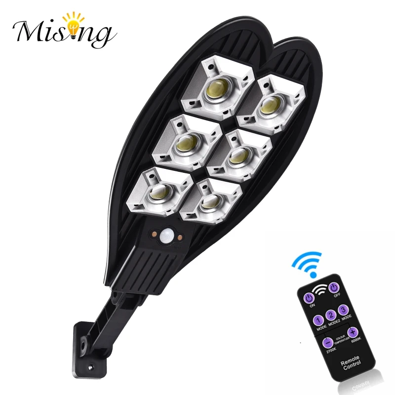 

Upgraded Led Solar Light Outdoor Waterproof Lighting For Garden Wall Street Adjustable Angle Solar Lamp With Three Modes Remote