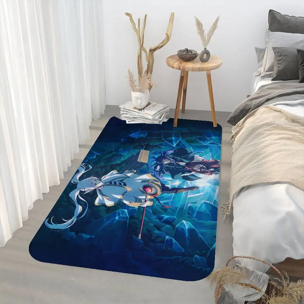 Anime F-Frieren Kitchen Mat Kids Room Bedroom Decoration Balcony Anti-Slip Doormat Living Room Alfombra