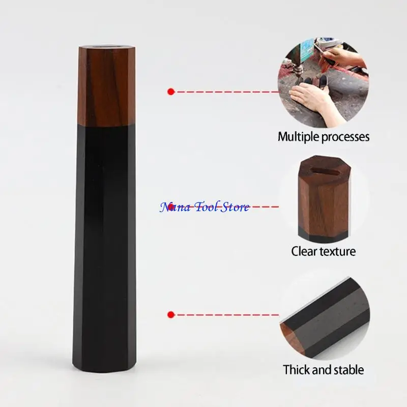 31GJ Fine Polishing Black Sandalwoods Octagonal Tool Part 14cm Long