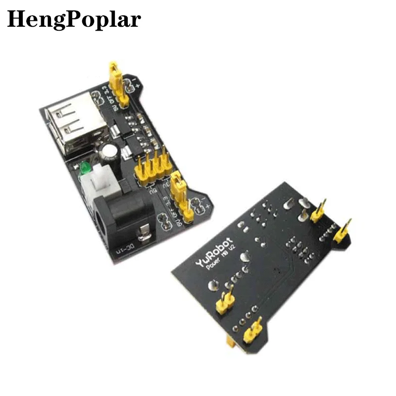 Broodplank Dedicated Power Module Compatibel Met 5V 3.3V MB-102 Power Board Dual Zwart Promotie