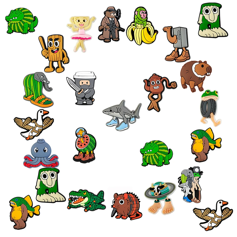 Mixed Classic of Mountains Seas​ Shoe Charms Strange Shoe Accessories For Clogs sandal Garden Decoration Kids Gift Fit Wristband