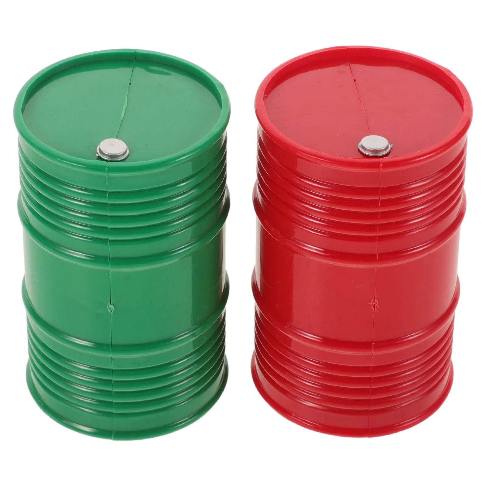 2pcs 1/10 Scale RC Realistic Oil Drum RC Decoration RC Oil Bucket Accessory Plastic Oil Bucket Fuel Tank Container