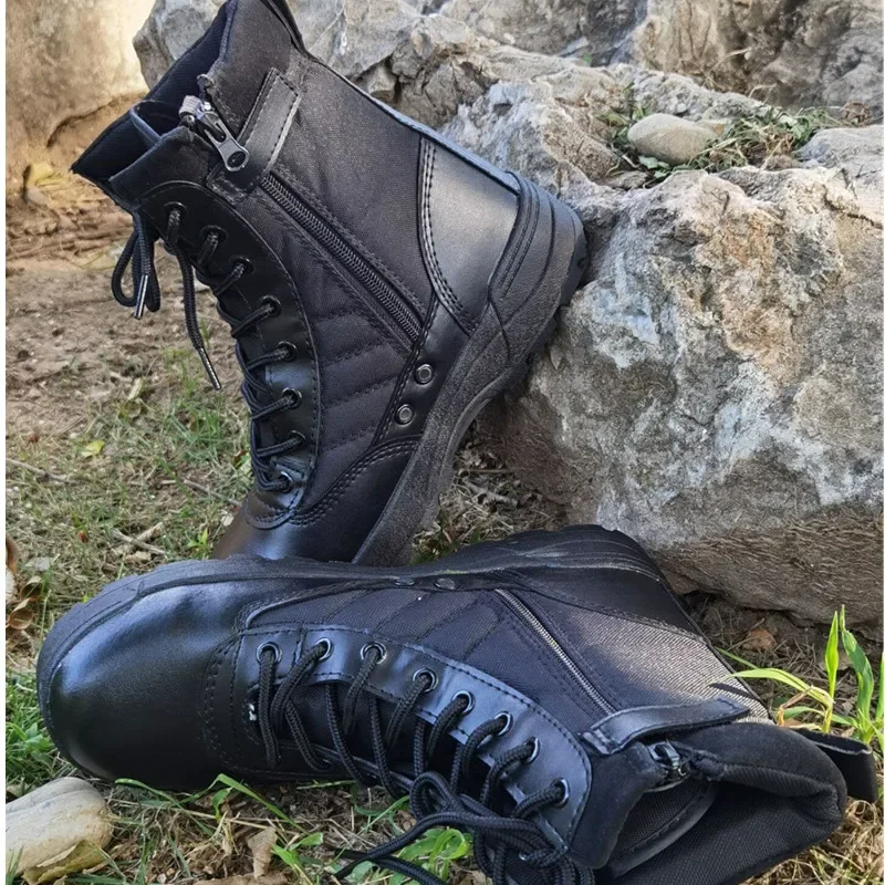 Desert Combat Boots Lace Up Mountaineering Shoes Breathable Hunting Training Boots Lightweight Non-Slip for Men