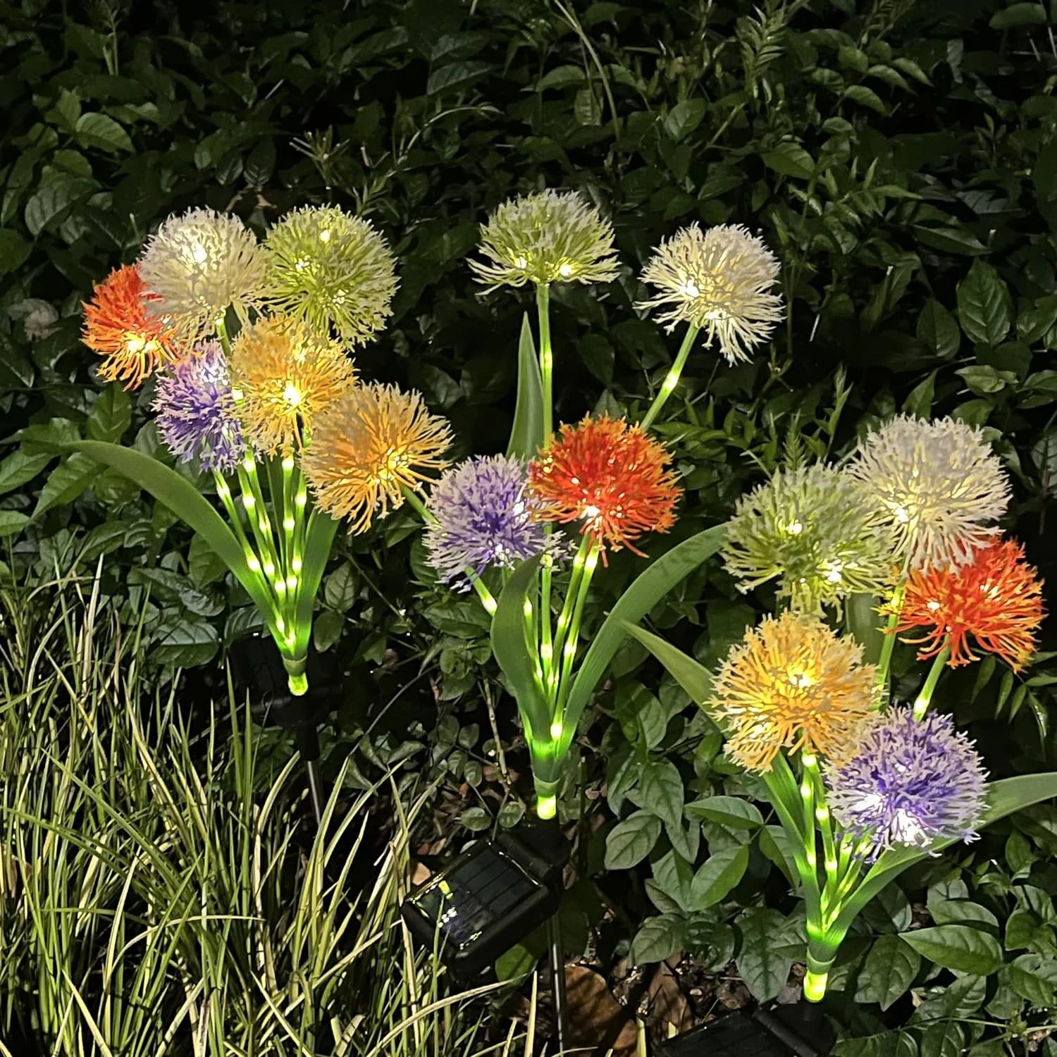 

Stunning, Vibrant, and Beautiful Solar Garden Lights - Colorful Outdoor Decoration with 5 Lamp Holders - Functional Waterproof A