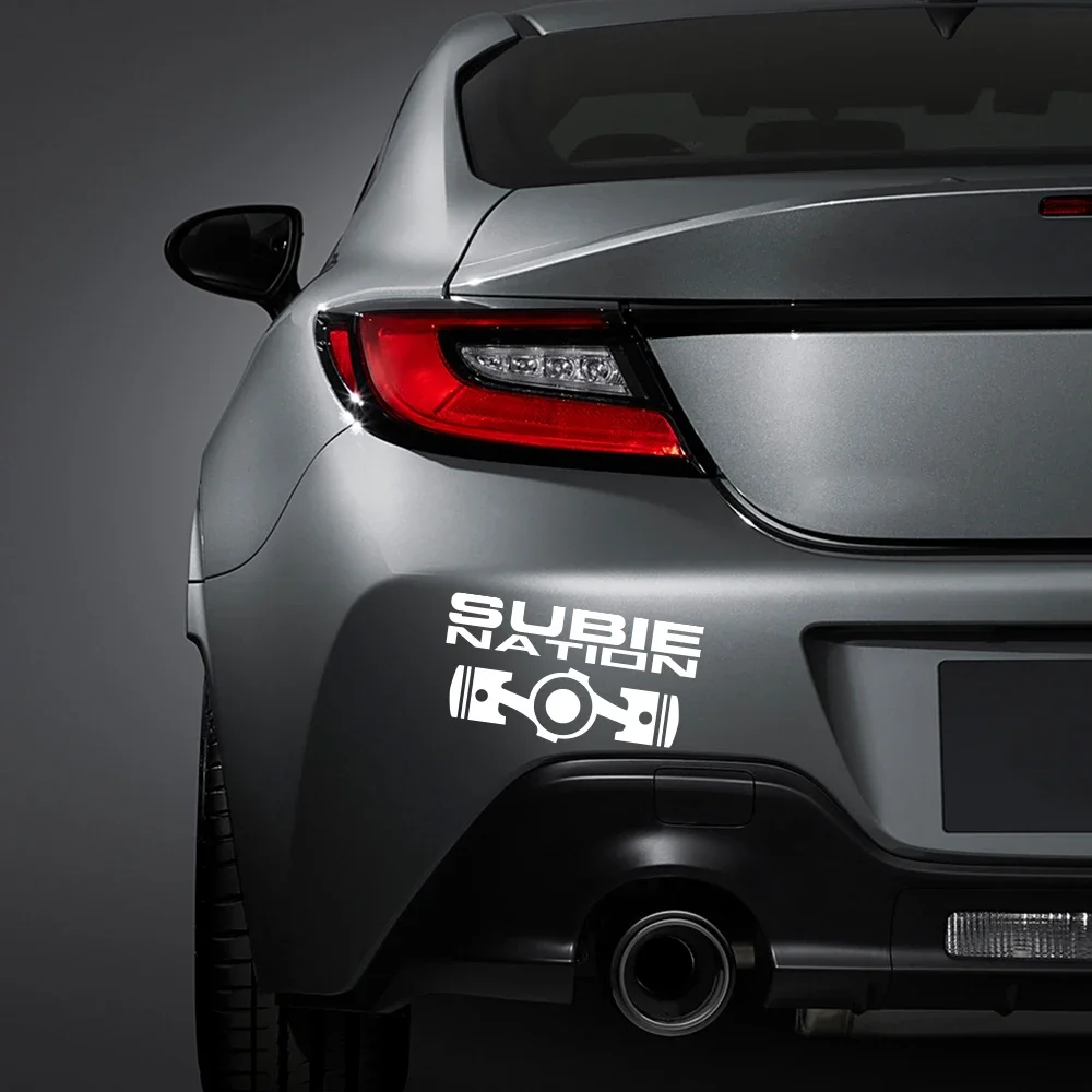 20x10.7cm SUBIE Nation Car JDM Sticker For Subaru BRZ Impreza Crosstrek Forester WRX STI Vinyl Creative Decals Car Accessories