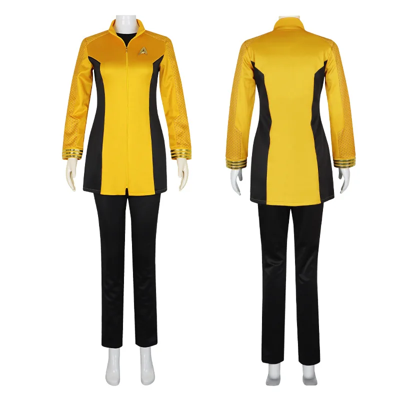 

Желтый униформа Star Trek Strange New World, костюм для косплея для роле первого офицера