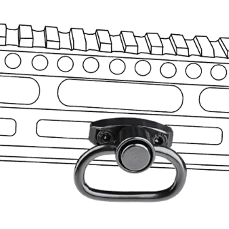 QD M-LOK Sling Swivel Adapter Rail Mount SLING Buckle Metal Strap Loop Strap Rail Mount Steel Push Button