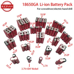 Customized NCR18650GA battery 2s1p 3s1p 4s1p 5s1p 5S2P 6s1p 3.7V-25.2V 3500mAh 30A screwdriver electric drill Li-lon battery