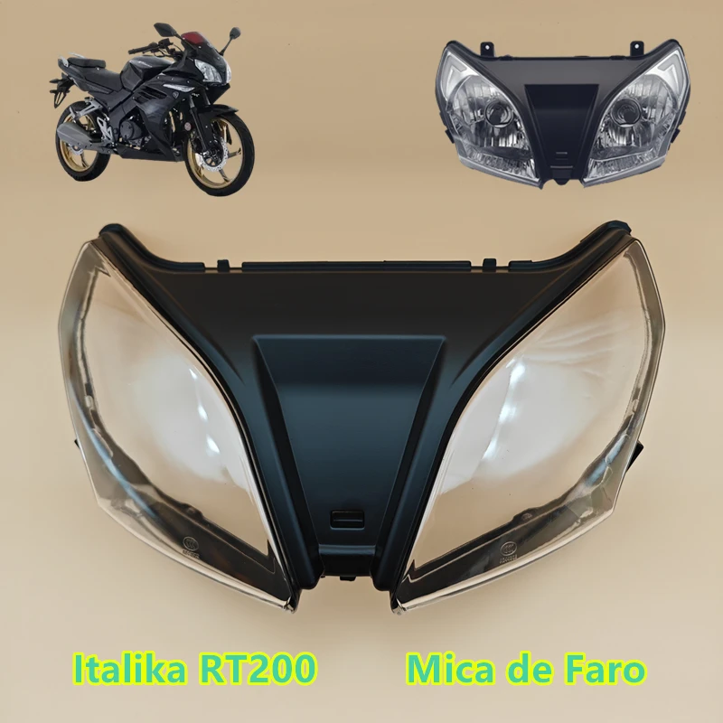 Cubierta transparente para faro delantero de Italika RT200, cubierta original para faro.Mica de Faro