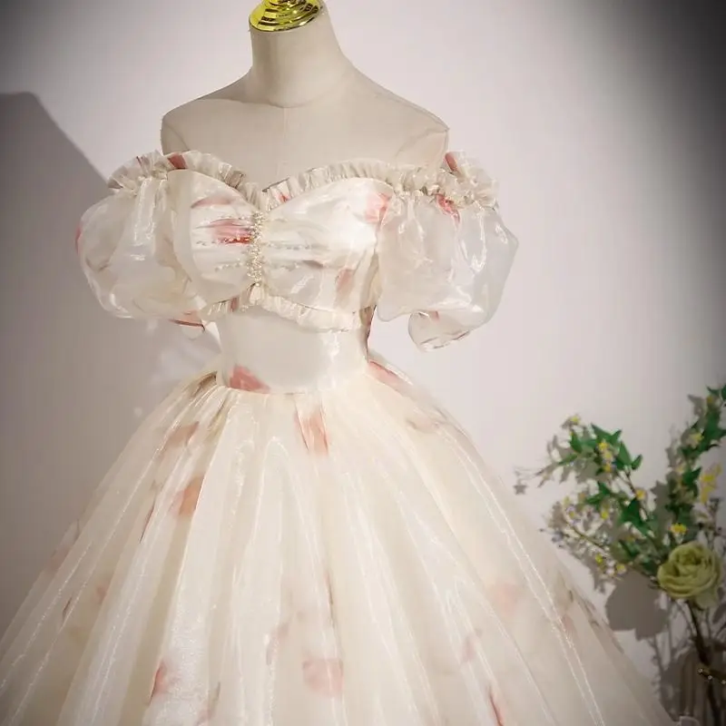 2025 doce princesa quinceanera vestidos de baile mais novo inchado vestido de baile elegante até o chão vestido de debutante personalizado