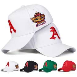 Unisex Gothic letter A Embroidery Side Worldwide Baseball Caps Spring Autumn Outdoor Adjustable Casual Hats Sunscreen Hat