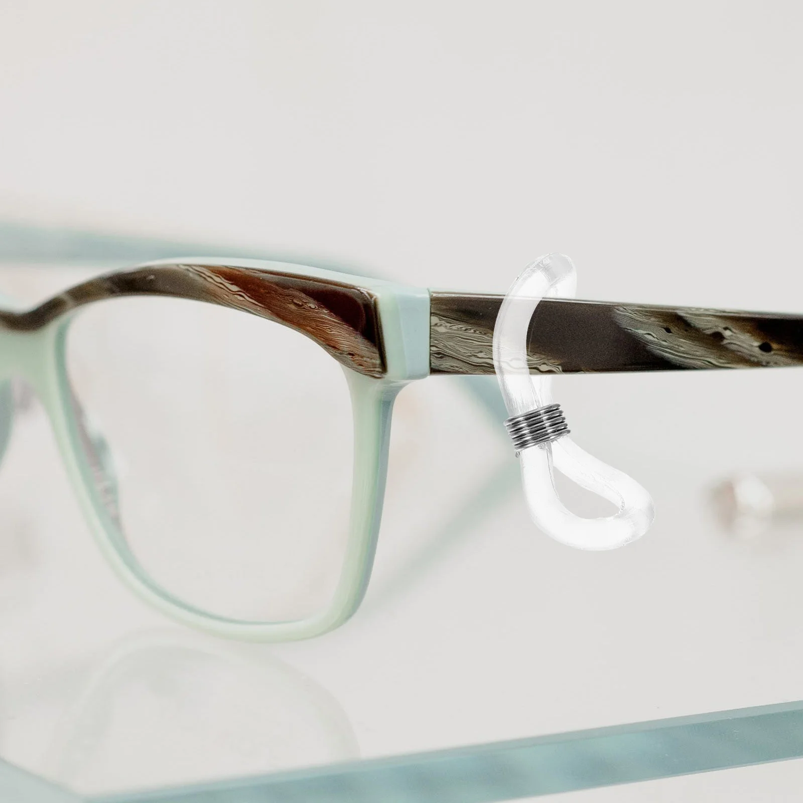 

25pcs Non-Slip Rubber Eyeglass Chain Holder Ends Sunglass Glasses Cord Adjustable Metal Coil Labor Protection Eyewear