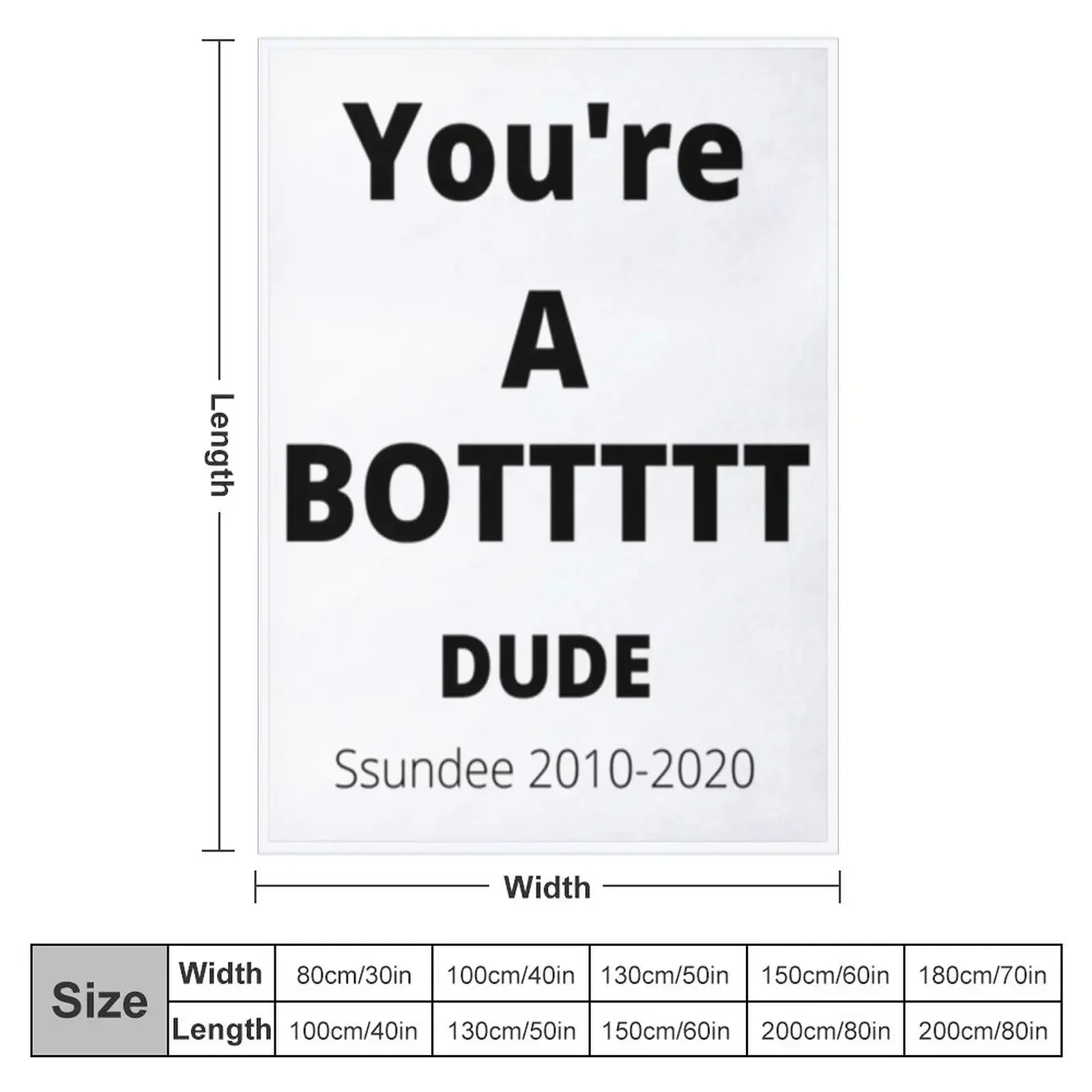 You_re A BOTTTTT Dude- Ssundee Throw Blanket Designers Sofas Decorative Sofa Blankets