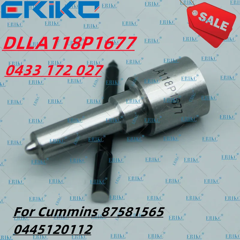 DLLA 118P 1677 Diesel Injector 0445120112 Nozzle DLLA 118P1677 0433 172 027 Sprayer Nozzle DLLA 118 P1677 For Cummins 87581565 