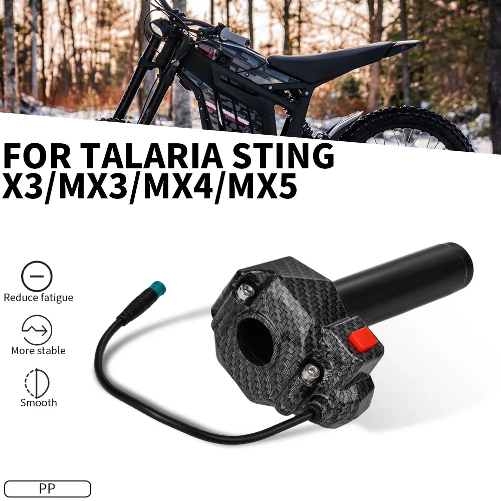 

Ручка дроссельной заслонки, поворотная ручка, ускоритель для TALARIA Sting X3/MX3/MX4/MX5, электрический велосипед для бездорожья, электронные велосипеды, узор из углеродного волокна