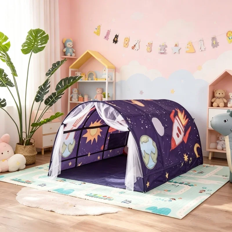 portable-children's-star-rocket-tent-net-mosquito-bed-canopy-kids-bed-folding-light-blocking-tent-boys-girls-room-decoration-toy