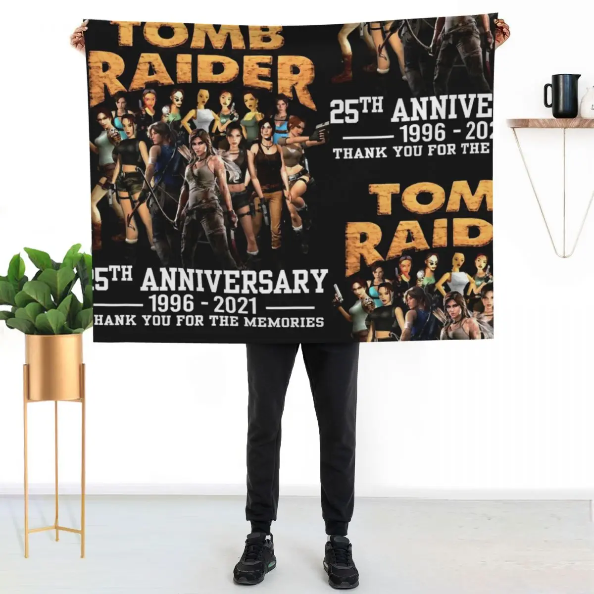 Thank-You-for-The-Memories-25th-Anniversary-1996-2021-Tomb-Raider-T-Shirts-Gift-For-Fans Throw Blanket Nap Giant Sofa Blankets