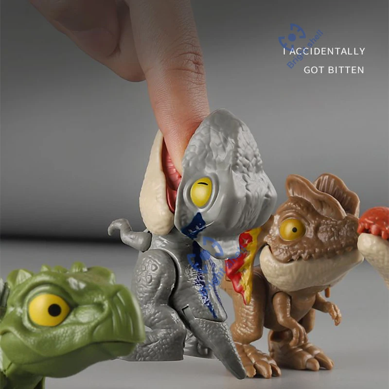 쥬라기 손가락 공룡 티라노사우루스 모델 장난감 어린이용 손가락 물기 공룡 가동 관절 공룡 장난감 소년 선물