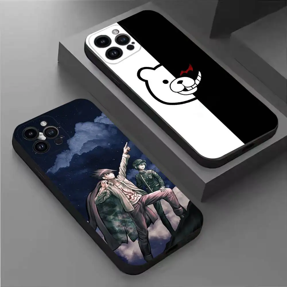 

Anime D-Danganronpa Phone Case For iPhone 17,16,15,14,13,12,11 Plus,Pro Max,XS,X,XR,SE,Mini,8,7,Soft Silicone Black Cover