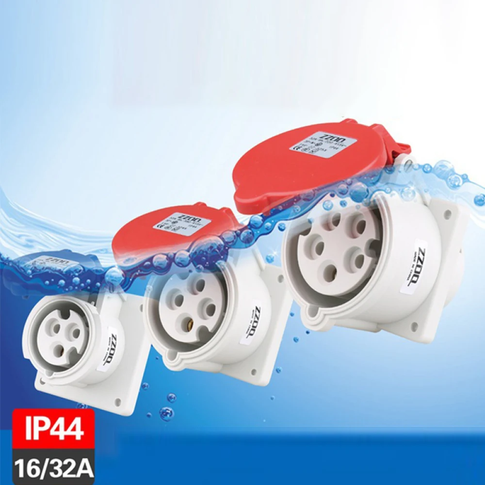 Industrial Plug and Socket Connector Docking Source Manufacturer 3 Core 3P 4 Core 4P 5P five hole 16A 32A Wall Mount Socket