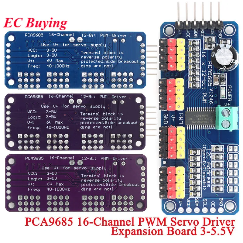 PCA9685 16 Channel 12-bit PWM Servo Motor Driver Board I2C IIC Interface PCA9685A Raspberry Pi Shield Module Robot For Arduino