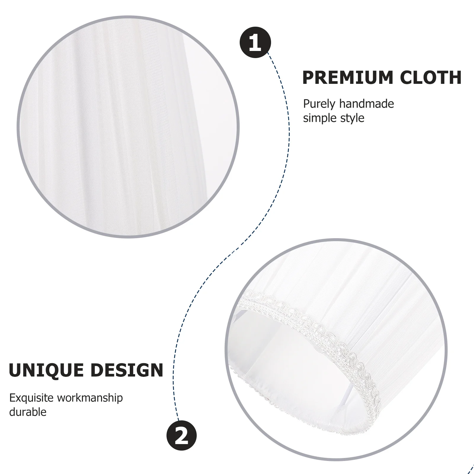 

Meson Screw E14 Cloth Lamp Shade Handmade Dustproof Chandelier Ceiling Lamp Cover for Living Dining Room Decoration