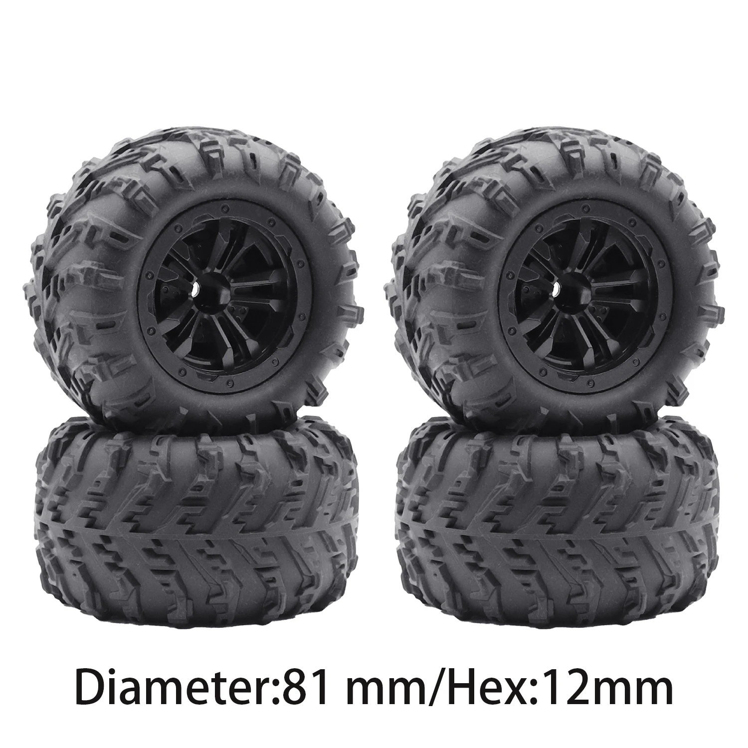 MJX 14210 14209 85 mm/81 mm 12 mm zeskant rubberen banden wielen voor SCY 16101 16102 16103 Pro 1/14 1/16 Hyper Go 16210 RC Monster Truck