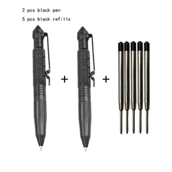 Multifunktionaler taktischer Stift, hochwertiger Stahl, rutschfest, tragbar, Selbstverteidigungsstift, Aluminium, Glasbrecher, EDC-Zubehör