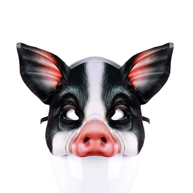 Pig Head Masks Mascaras Animales Masks Cosplay Halloween Mask Prop Party Carnival Mask Pig Head Mask Face Cover Pig Cosplay