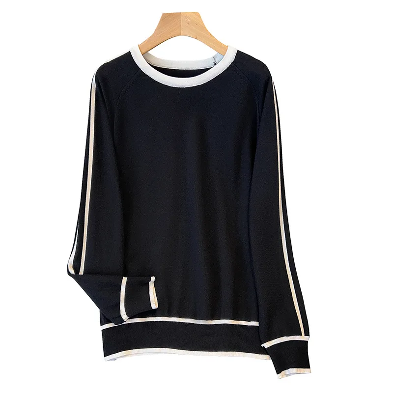 100/175kg Big Size Women Clothing Oversized Women's Pullovers Round Neck Bottoming Women Knitted Sweaters