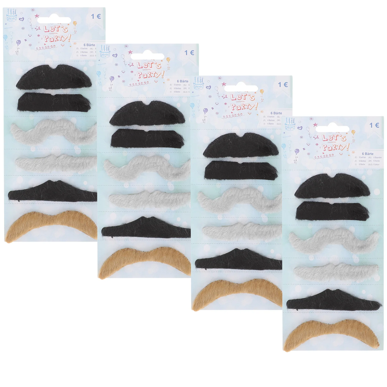 30 قطعة دعائم اللحية المزيفة اللحى الاصطناعية لحفلات الهالوين التأثيرية إكسسوارات أزياء مزخرفة ذاتية اللصق مقلدة