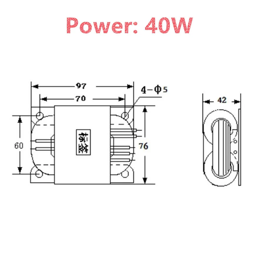 30W/40W Reines Kupfer R Core Transformator DAC Decoder Vorverstärker Audio Netzteil Dual 9V/Dual 12V/Dual 15V (Optional)